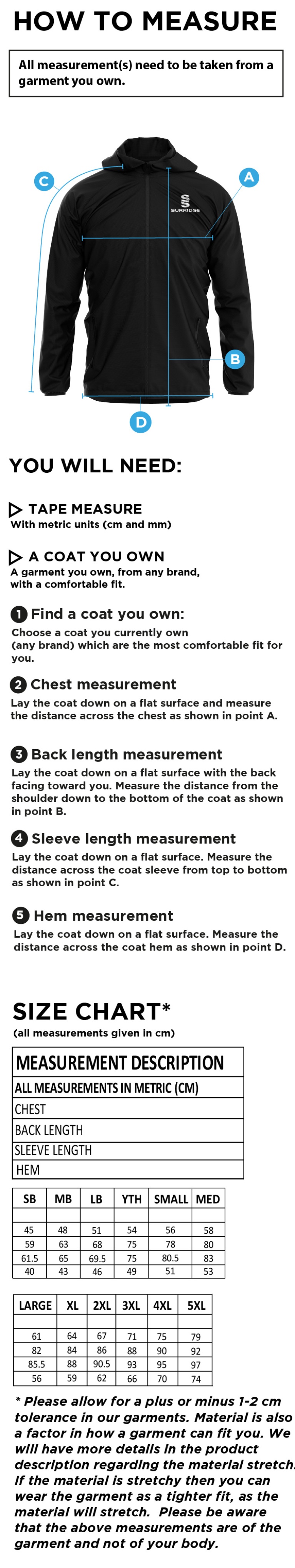 Womens Dual Full Zip Training Jacket : Black - Size Guide