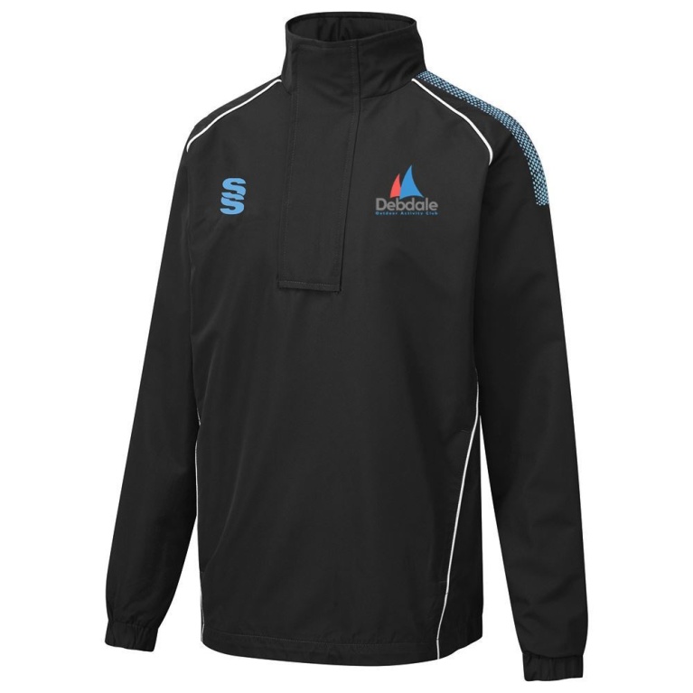 Dual Curve 1/4 Zip Rain Jacket : Black